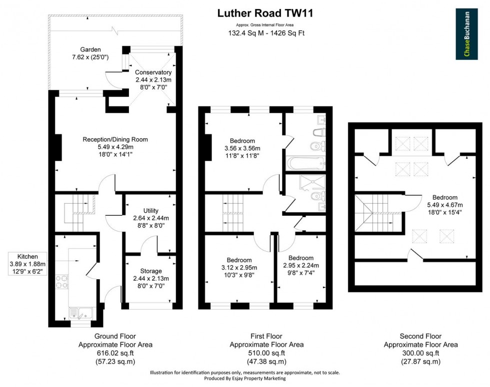 Floorplan for Luther Road, Teddington