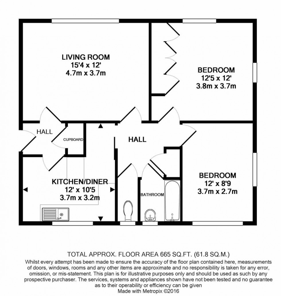 Floorplan for Wentworth Court Wellesley Road, Twickenham