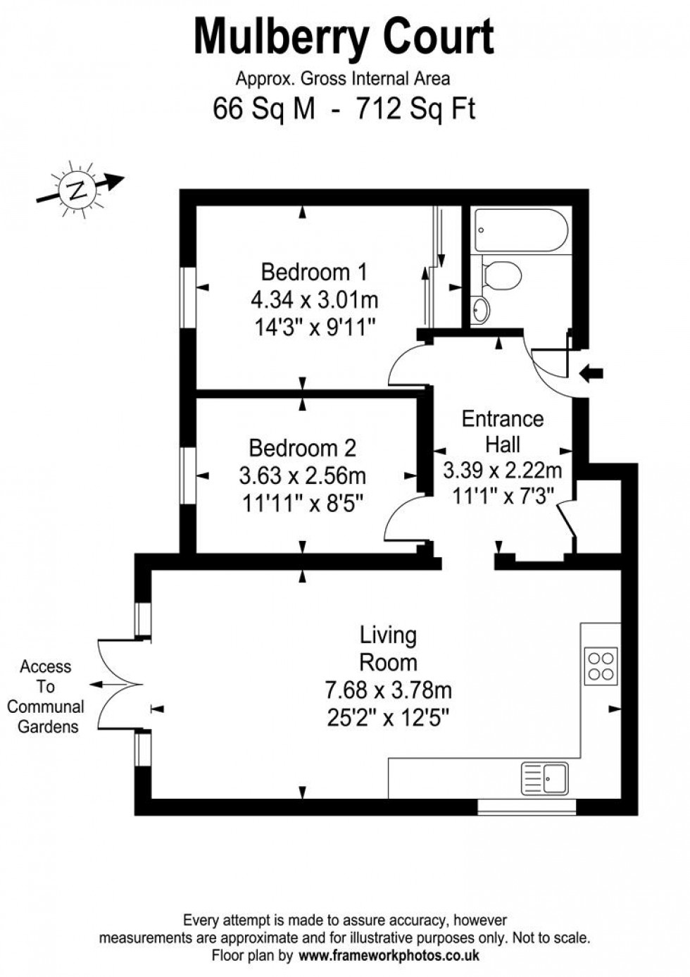 Floorplan for Strawberry Hill Road, Twickenham