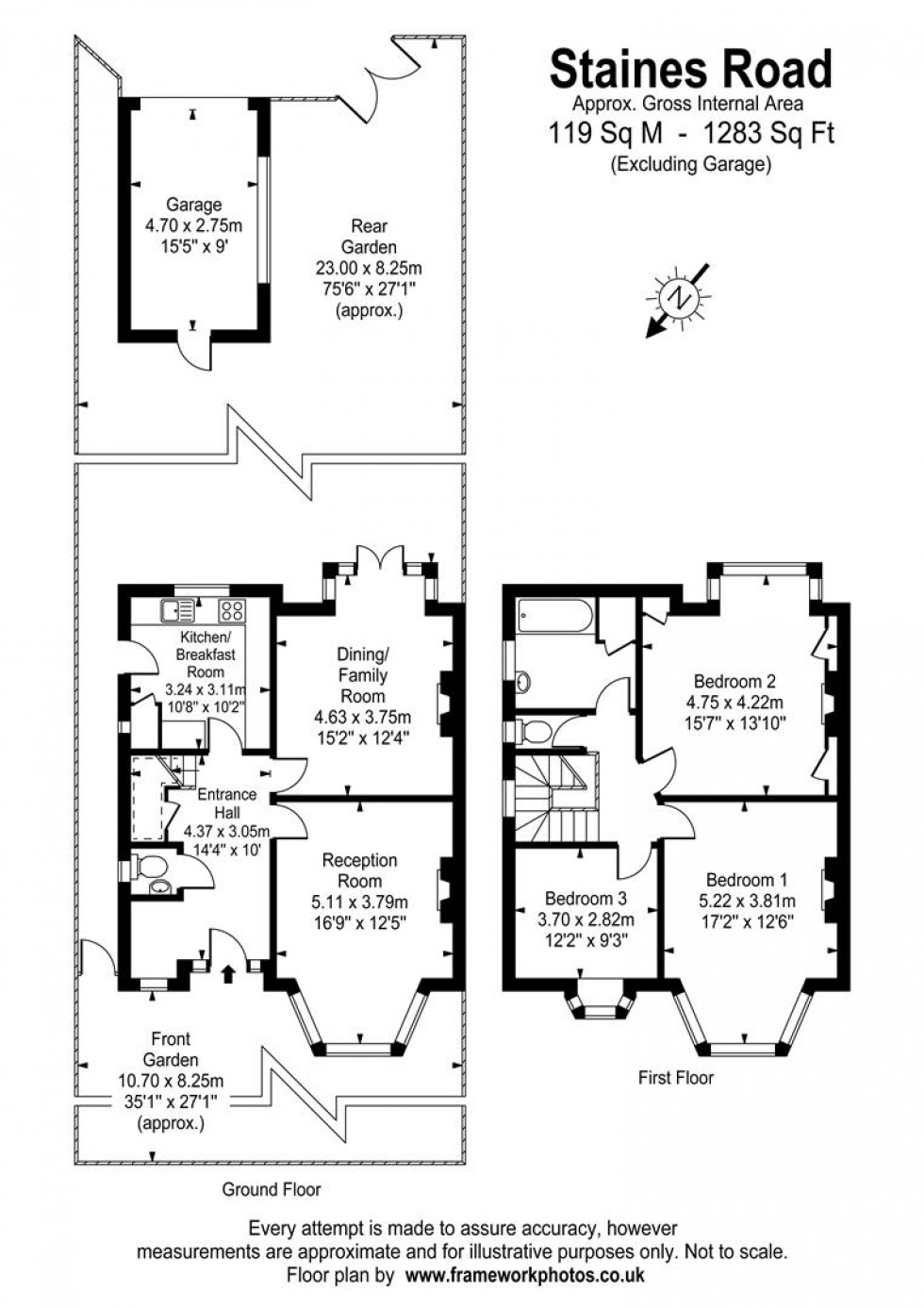 Floorplan for Staines Road, Twickenham