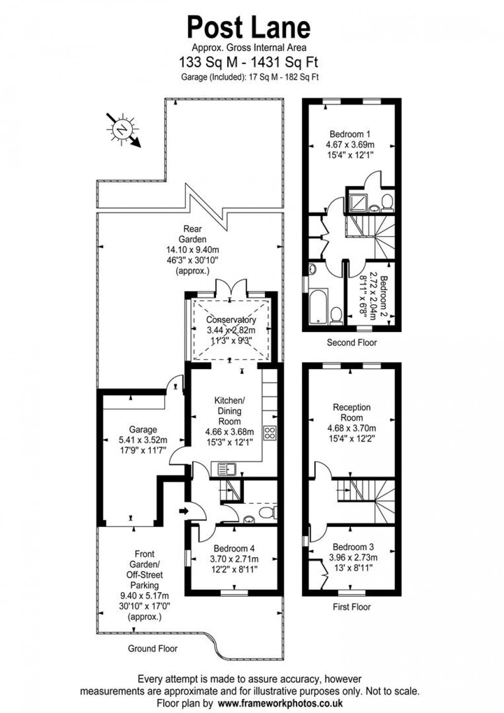 Floorplan for Post Lane, Twickenham