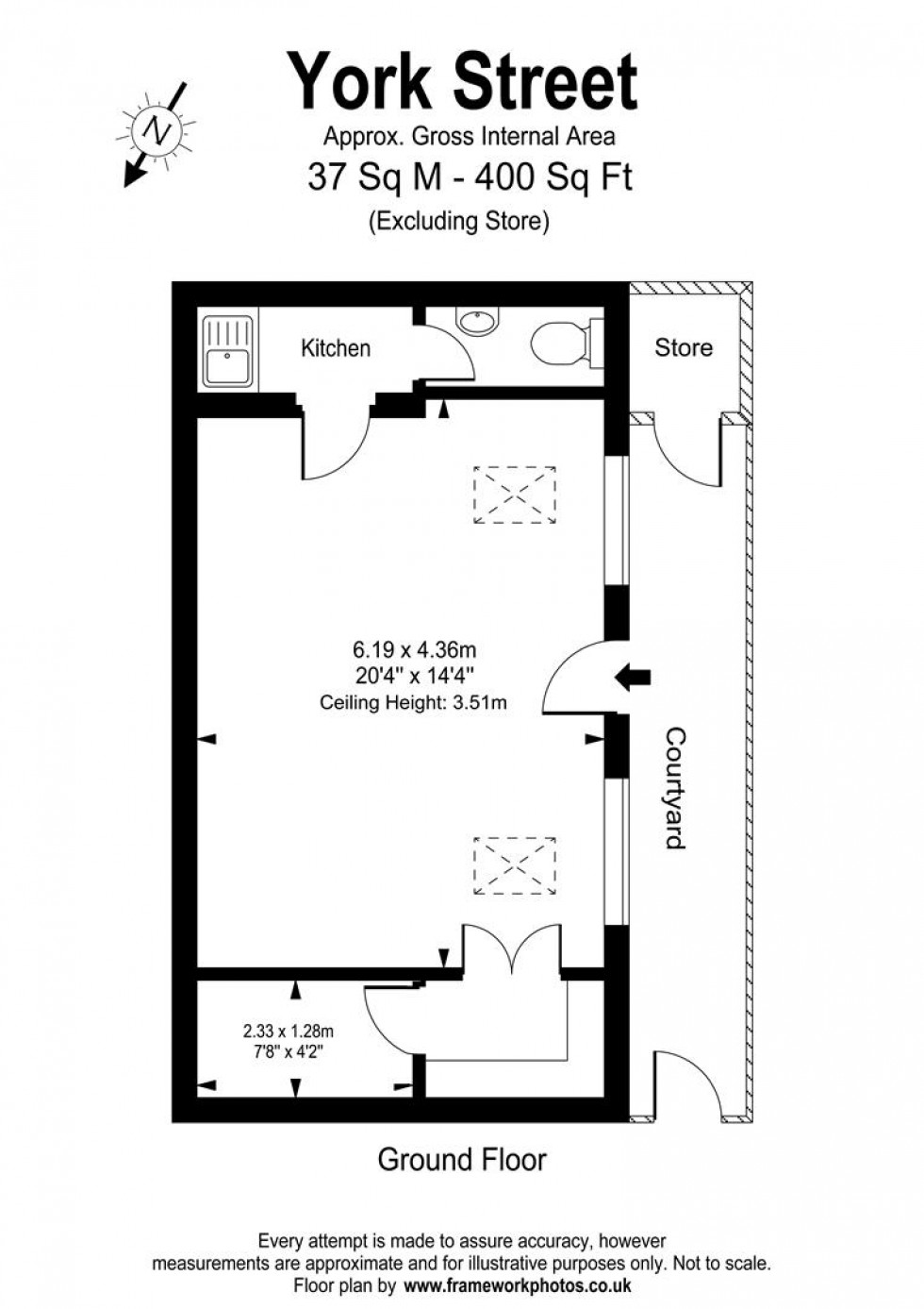 Floorplan for York Street, Twickenham