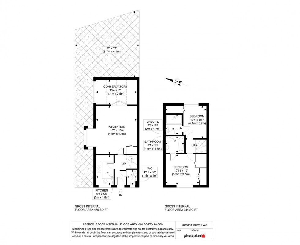 Floorplan for Jordans Mews, Twickenham