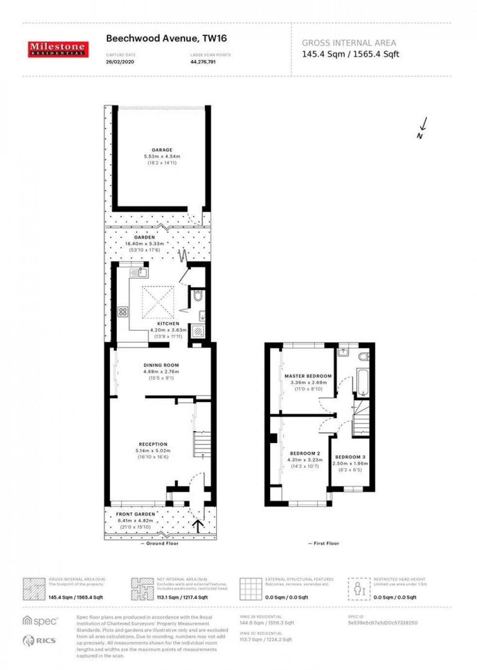 Floorplan for Beechwood Avenue, Sunbury