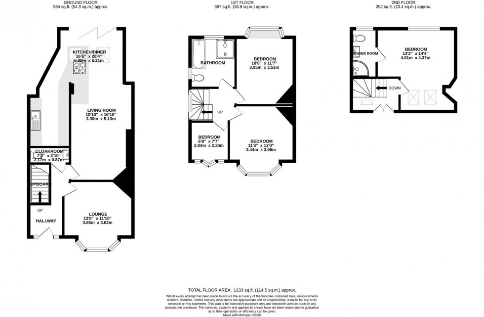 Floorplan for Crane Way, Whitton