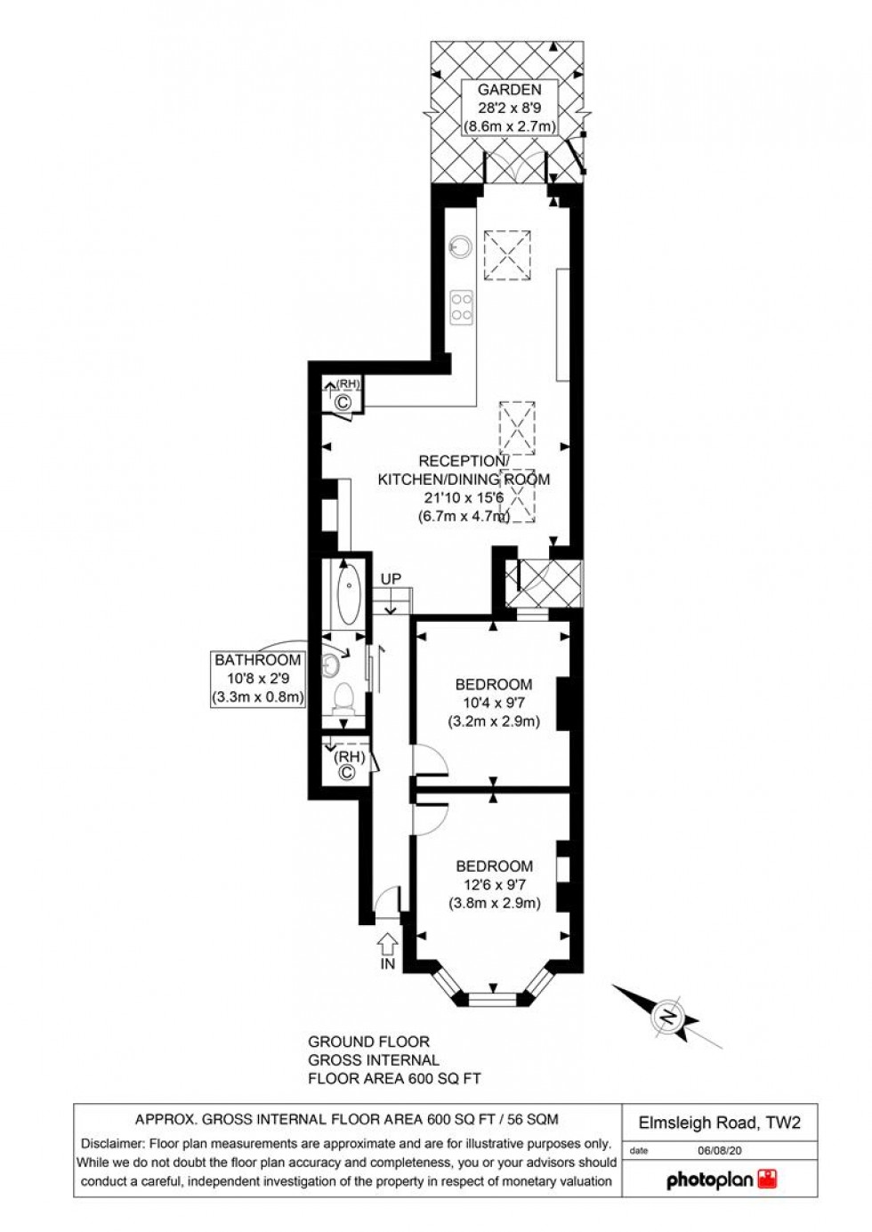 Floorplan for Elmsleigh Road, Twickenham