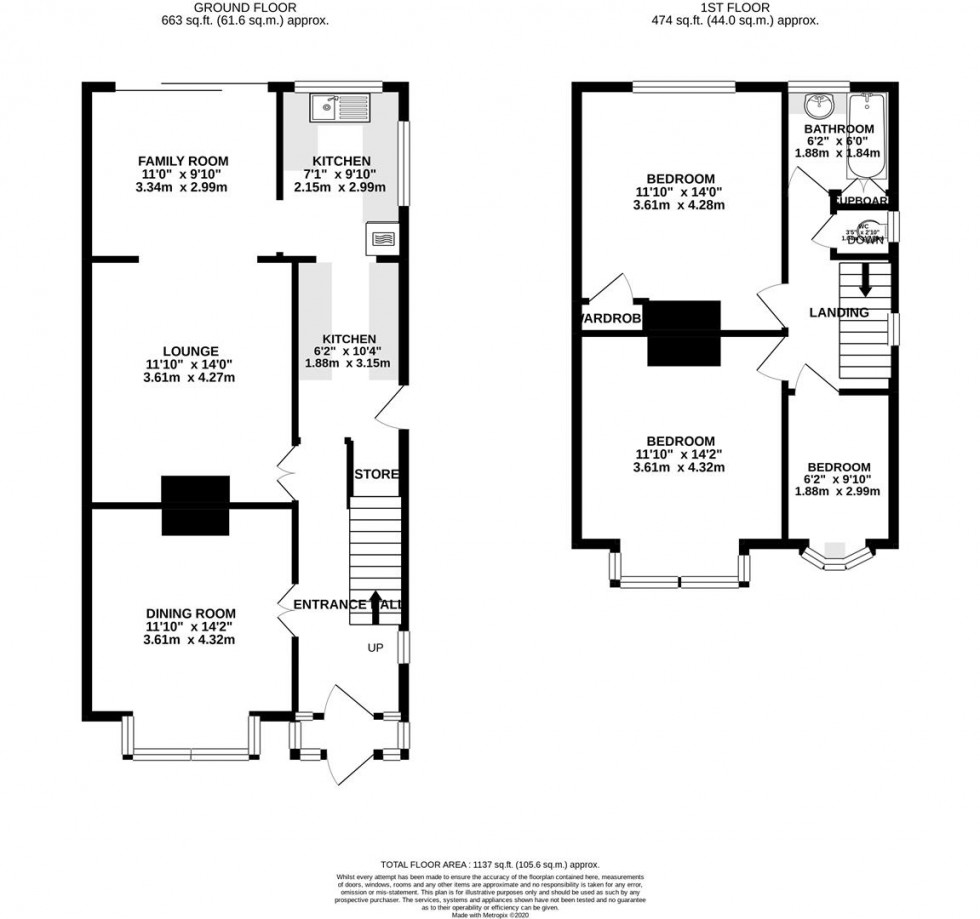 Floorplan for Keswick Road, Whitton