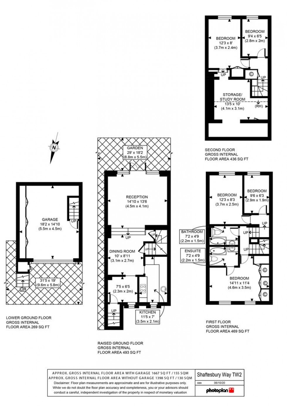 Floorplan for Shaftesbury Way, Twickenham