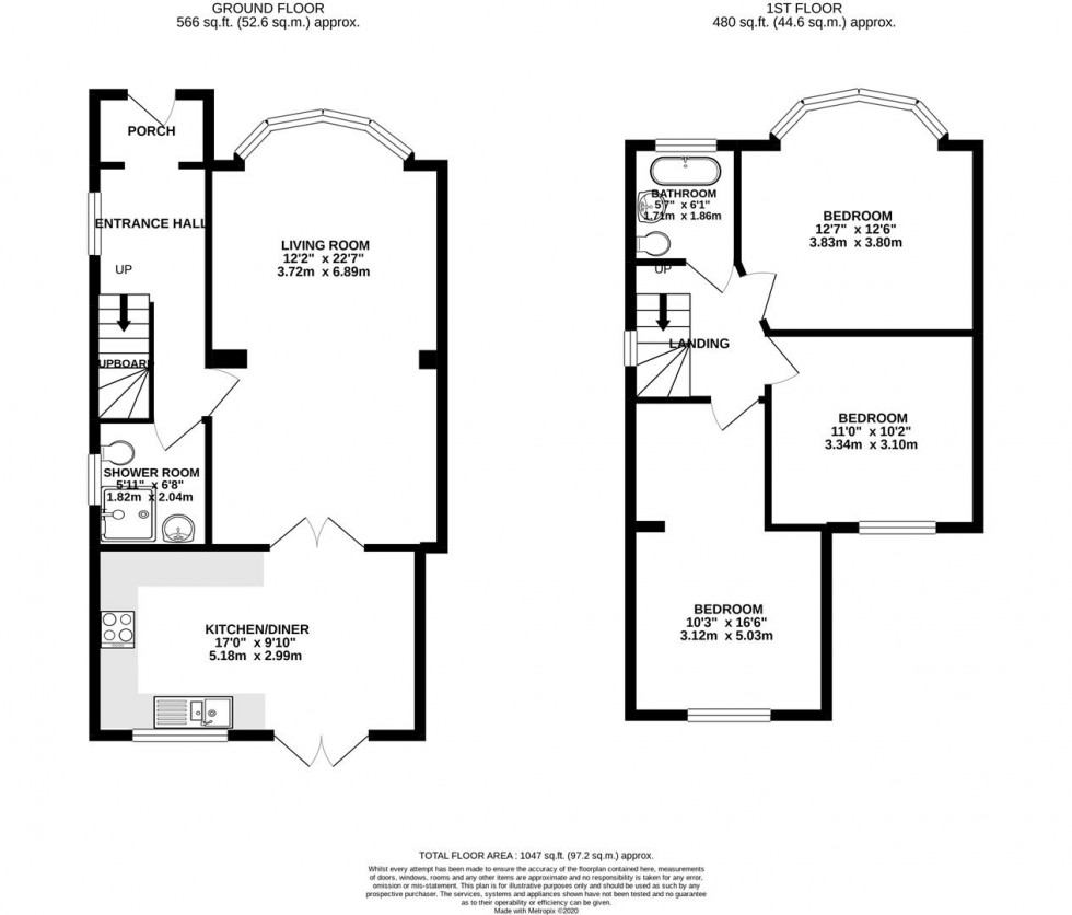 Floorplan for Whitton Waye, Whitton, Hounslow