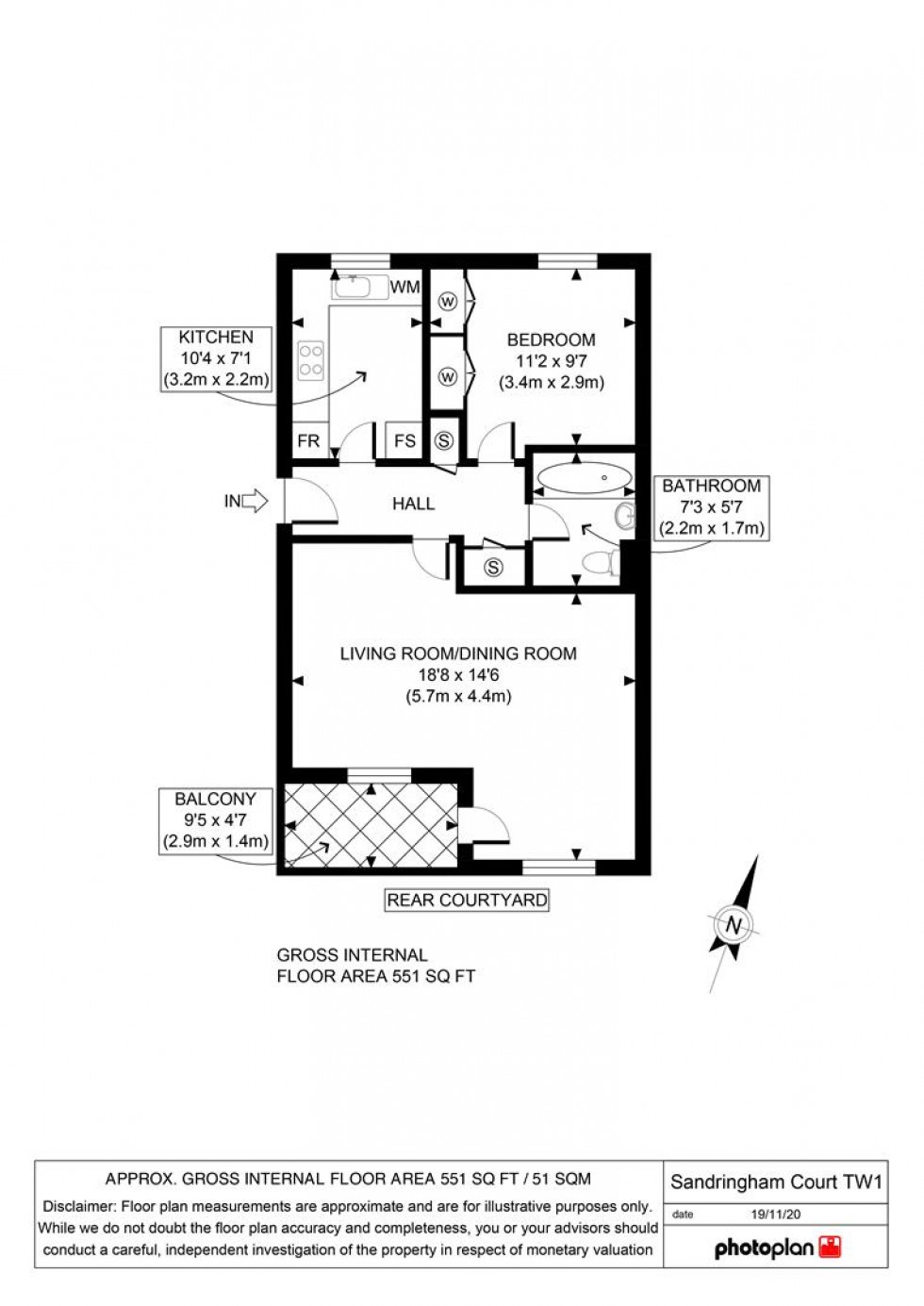 Floorplan for Arragon Road, Twickenham