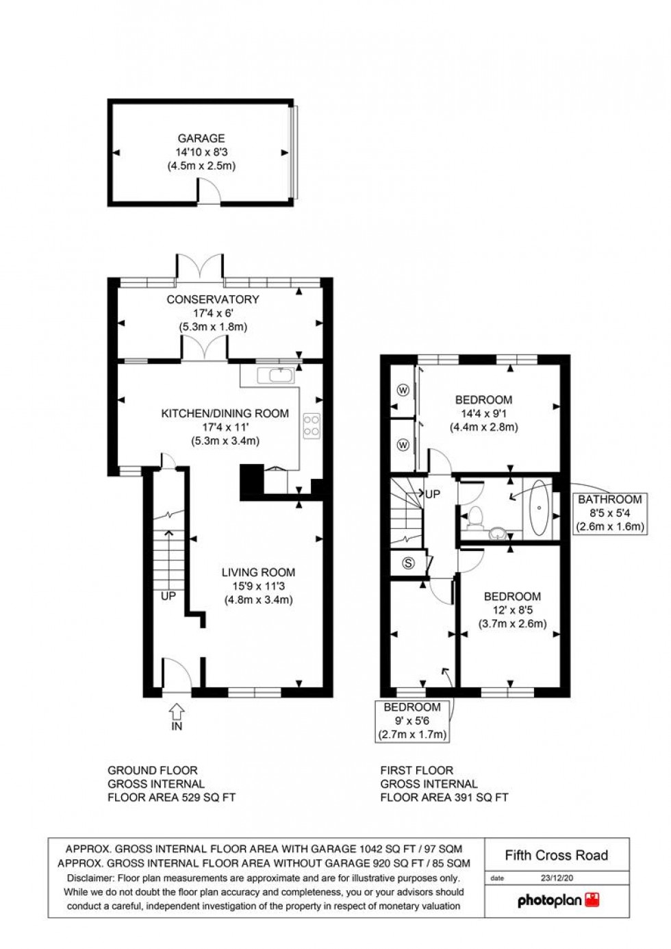 Floorplan for Fifth Cross Road, Twickenham