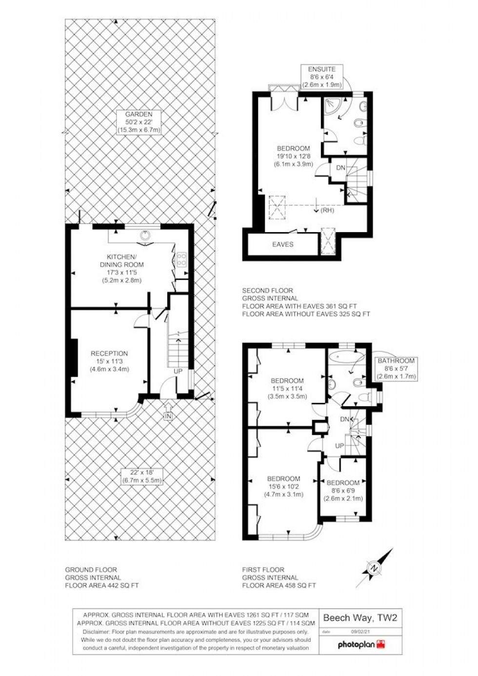 Floorplan for Beech Way, Twickenham