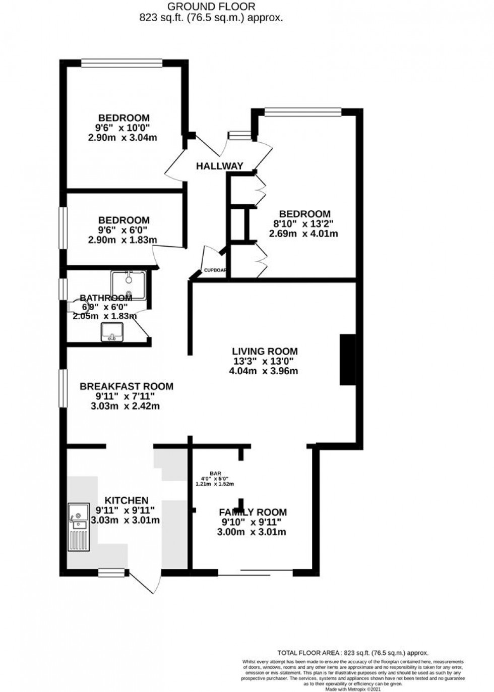 Floorplan for Lyndhurst Avenue, Twickenham