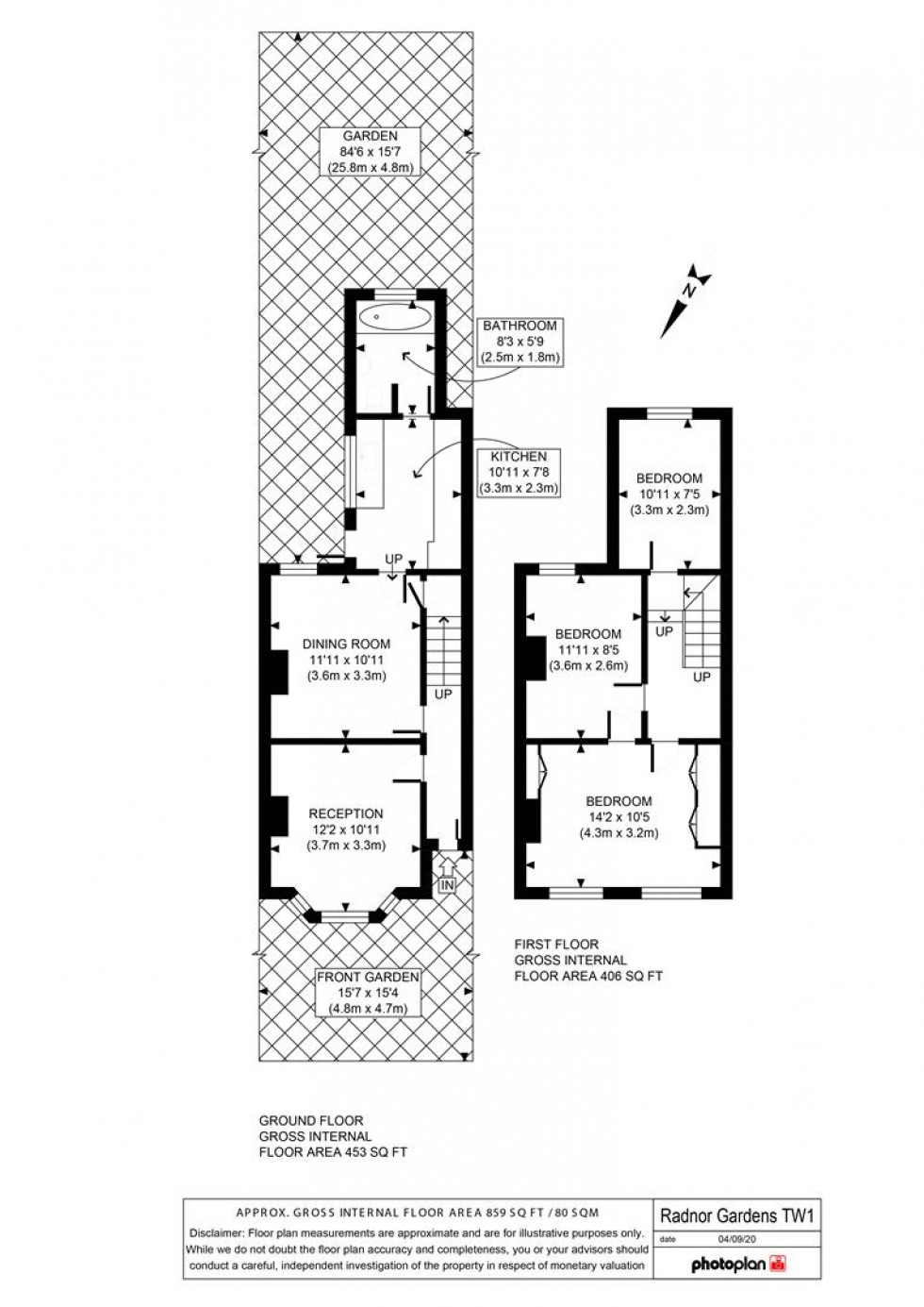 Floorplan for Radnor Gardens, Twickenham