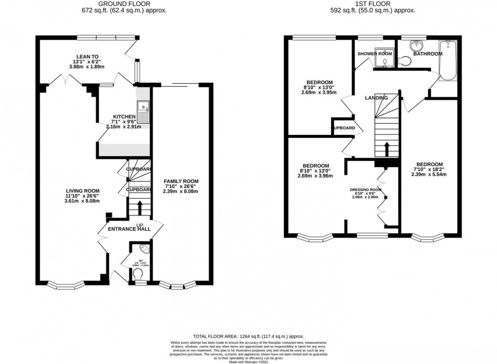 Floorplan for Gilpin Crescent, Twickenham