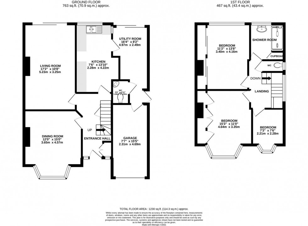 Floorplan for Percy Road, Twickenham