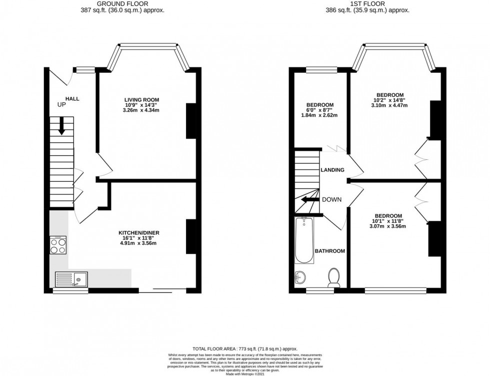 Floorplan for Vincam Close, Whitton