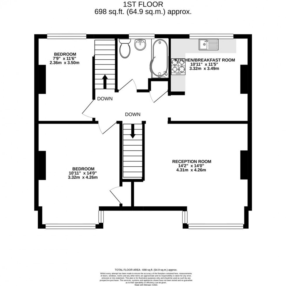 Floorplan for Chertsey Road, Whitton