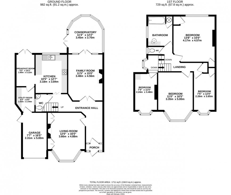 Floorplan for Bryanston Avenue, Whitton