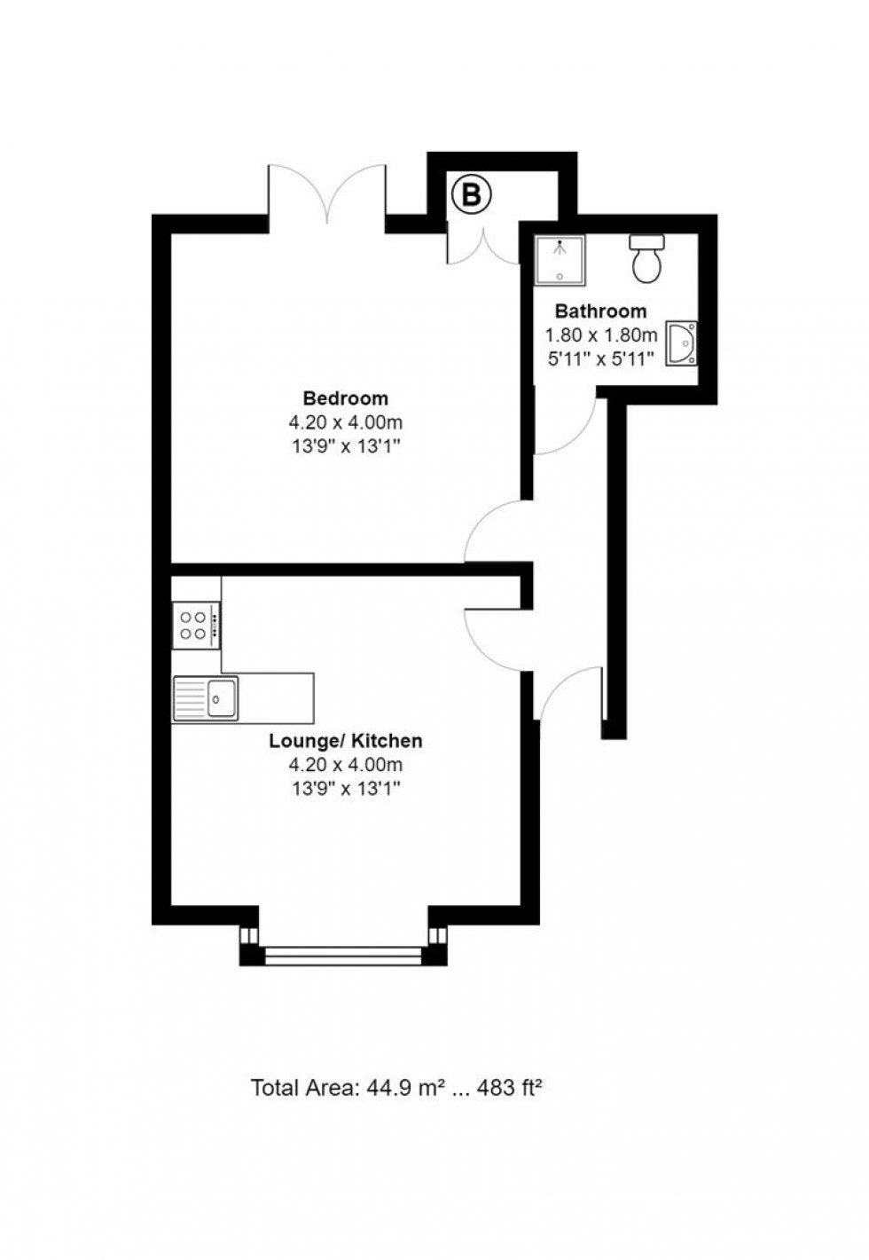 Floorplan for Woodthorpe Road, Ashford