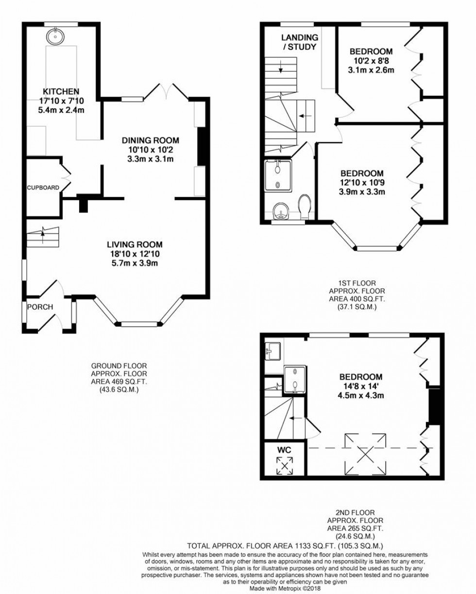 Floorplan for Argyle Avenue, Whitton, Hounslow