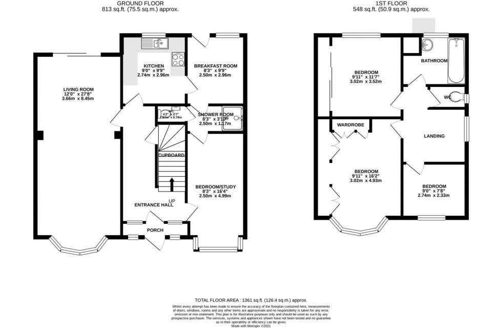 Floorplan for Derwent Road, Whitton