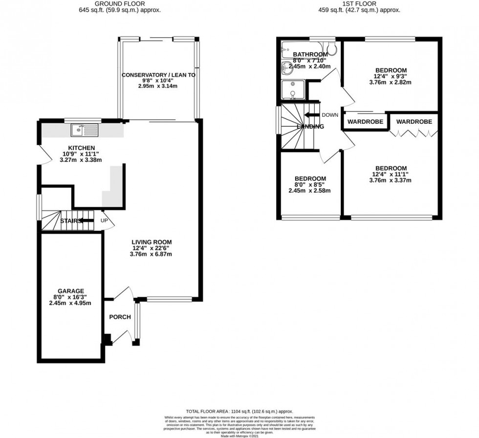 Floorplan for Gilpin Crescent, Whitton