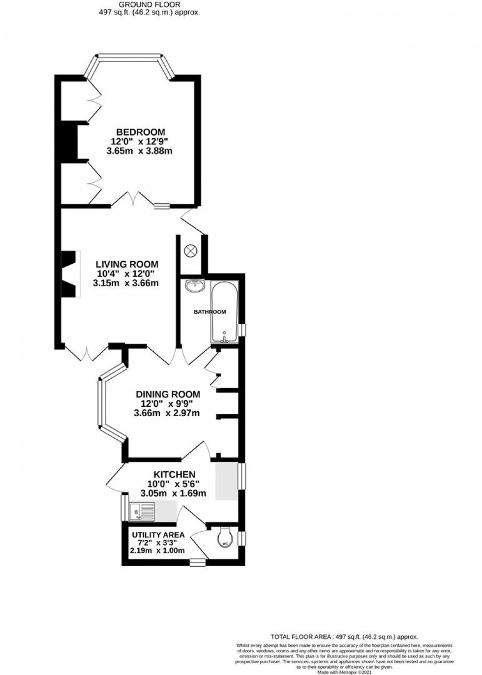 Floorplan for Cedar Avenue, Whitton