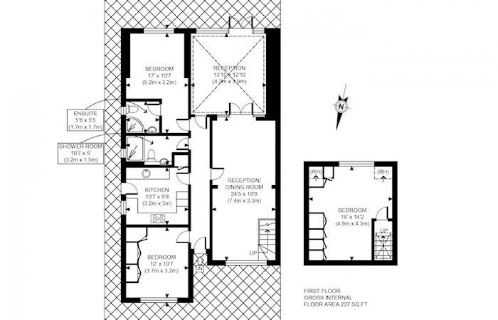 Floorplan for Coleridge Road, Ashford