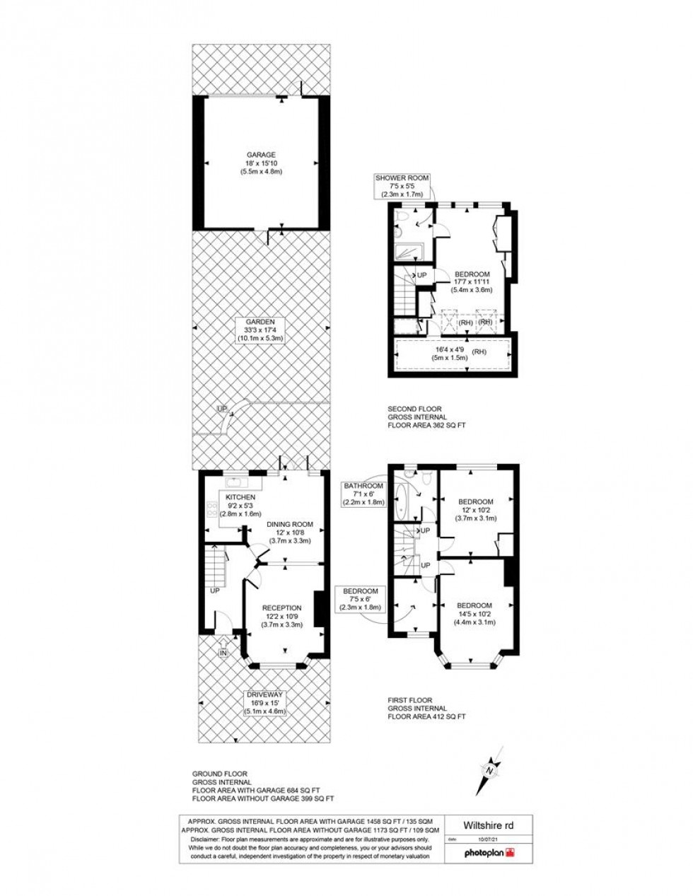 Floorplan for Wiltshire Gardens, Twickenham