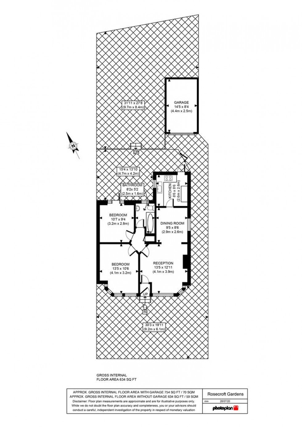 Floorplan for Rosecroft Gardens, Twickenham