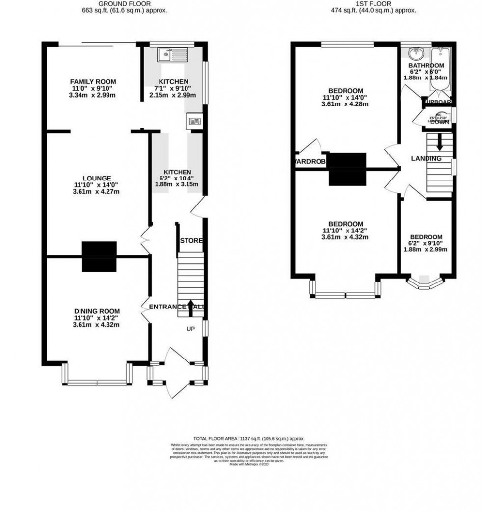 Floorplan for Keswick Road, Twickenham