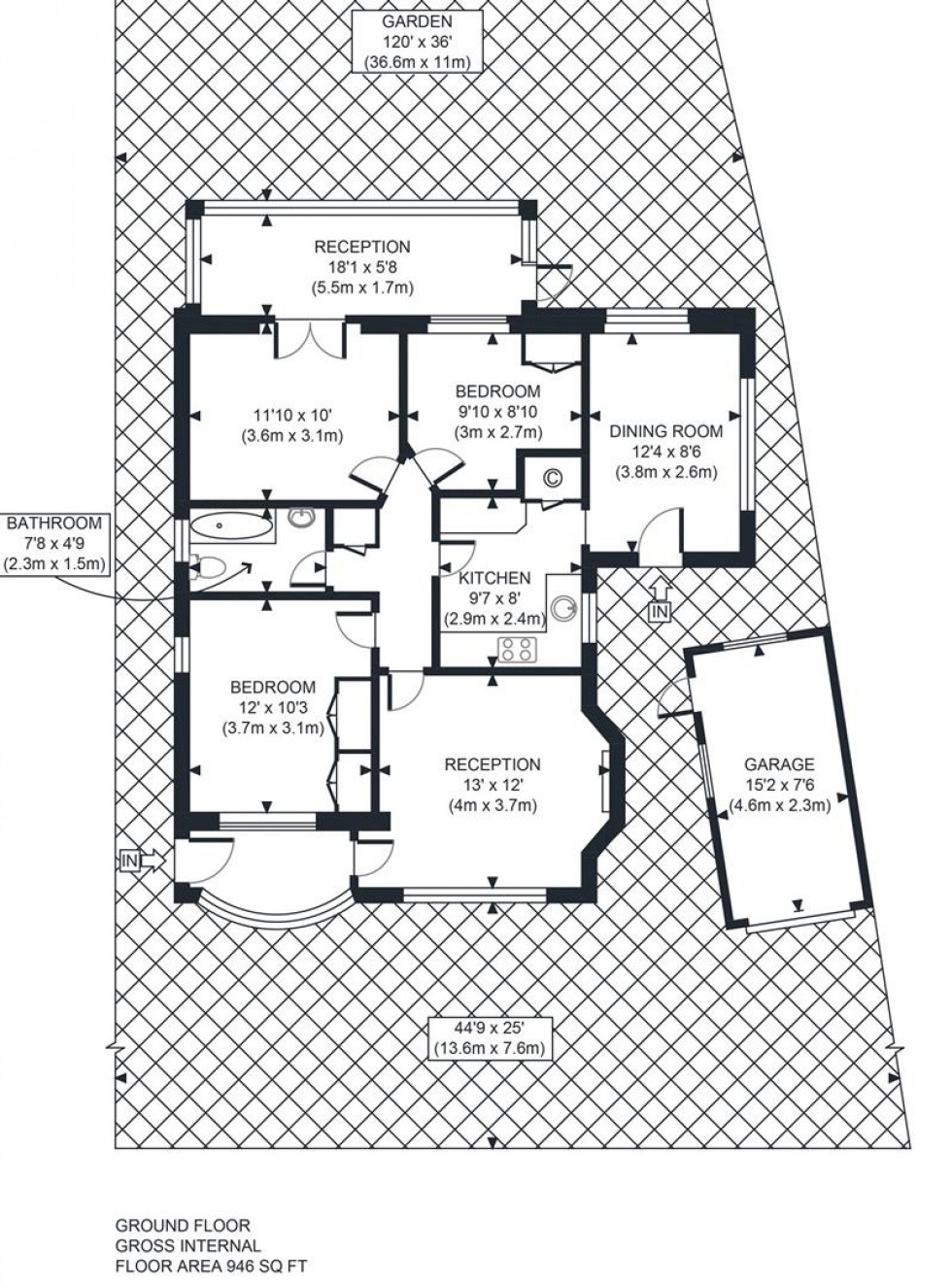 Floorplan for Desford Way, Ashford