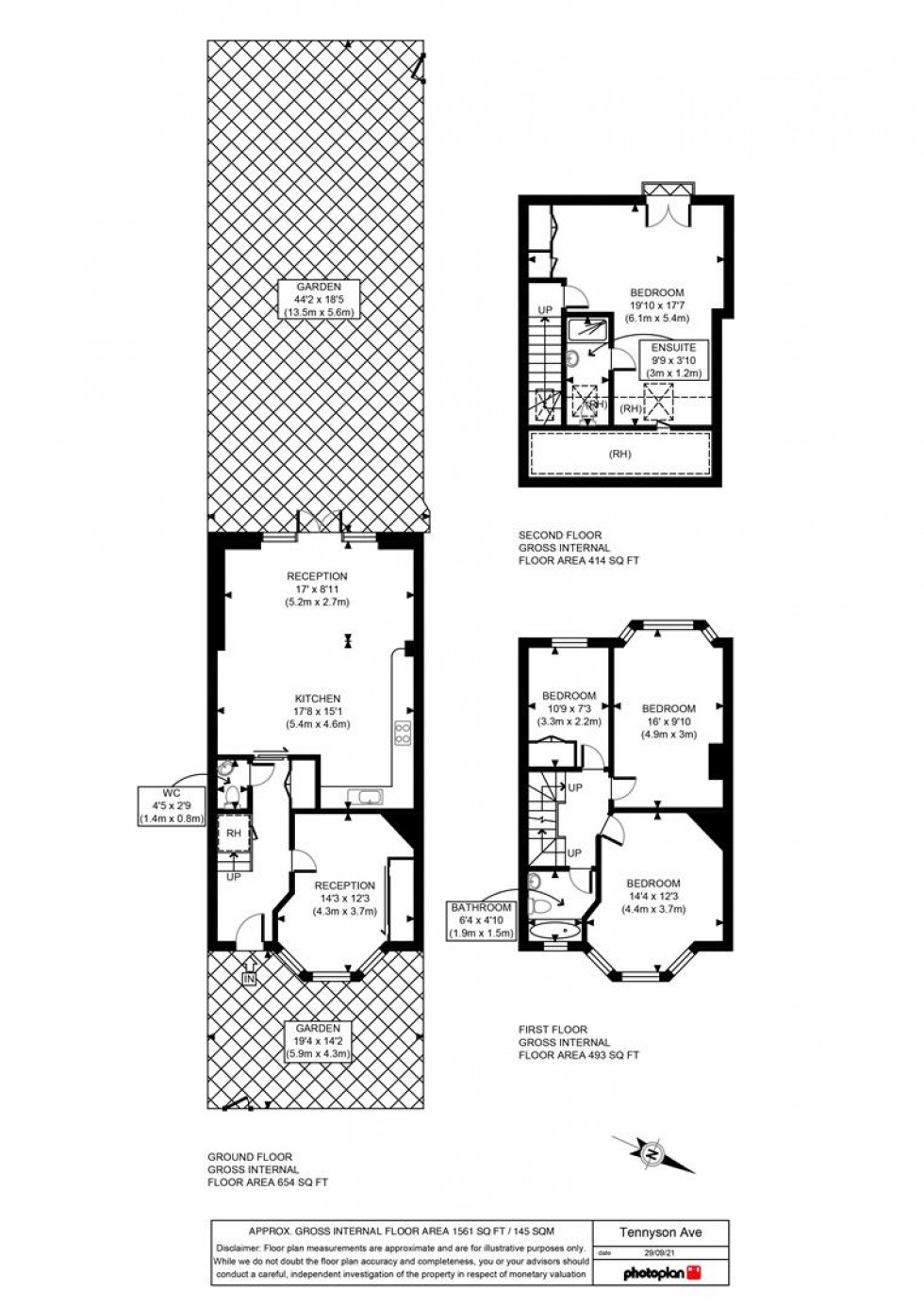 Floorplan for Tennyson Avenue, Twickenham