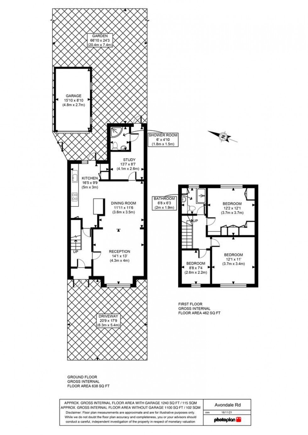 Floorplan for Avondale Road, Ashford, TW15