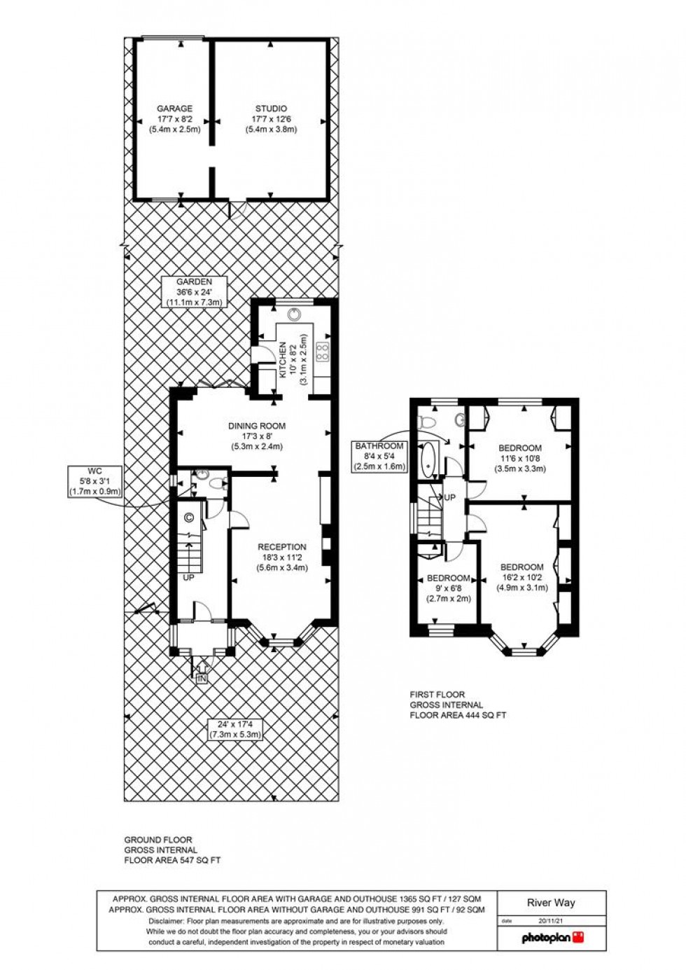 Floorplan for River Way, Twickenham