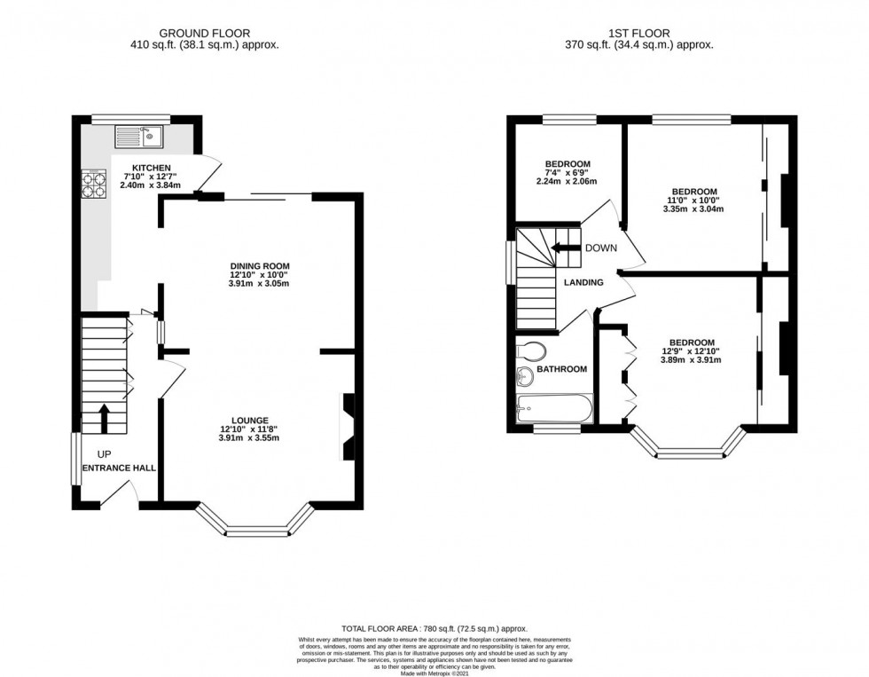 Floorplan for Whitton Waye, Whitton, Hounslow