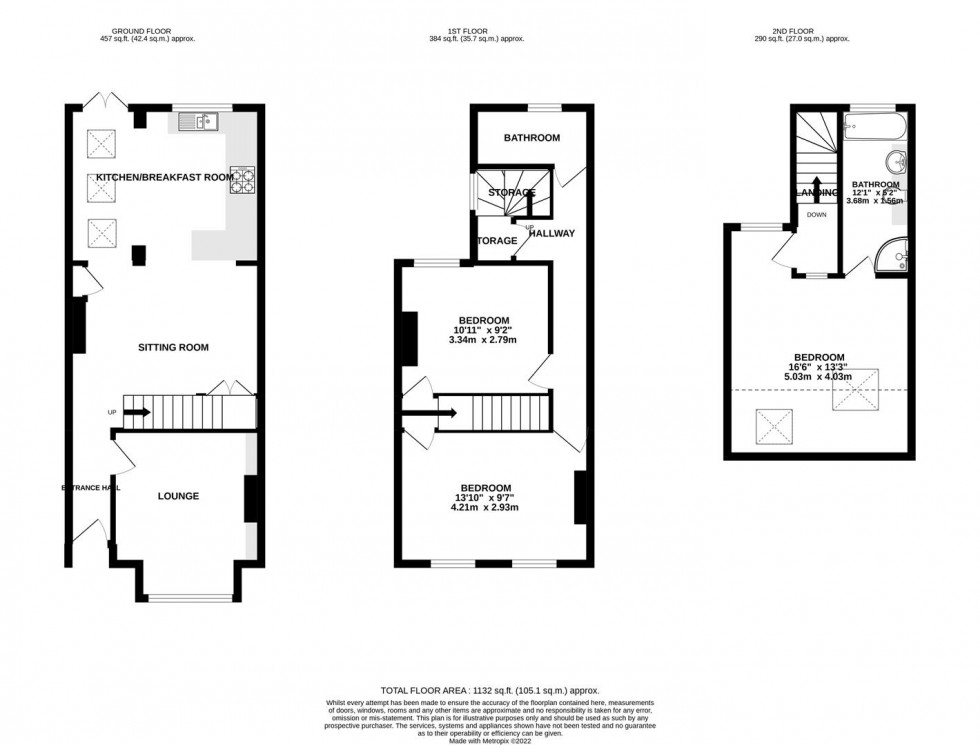 Floorplan for Seaton Road, Whitton