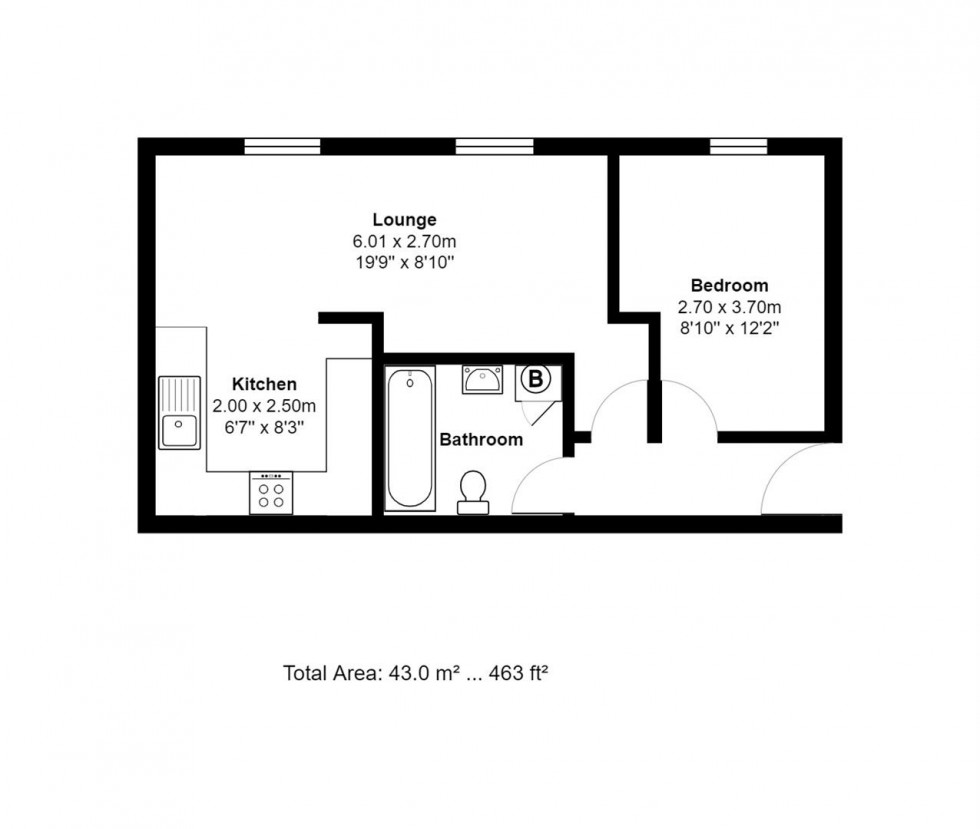 Floorplan for Wolsey Road, Sunbury-On-Thames