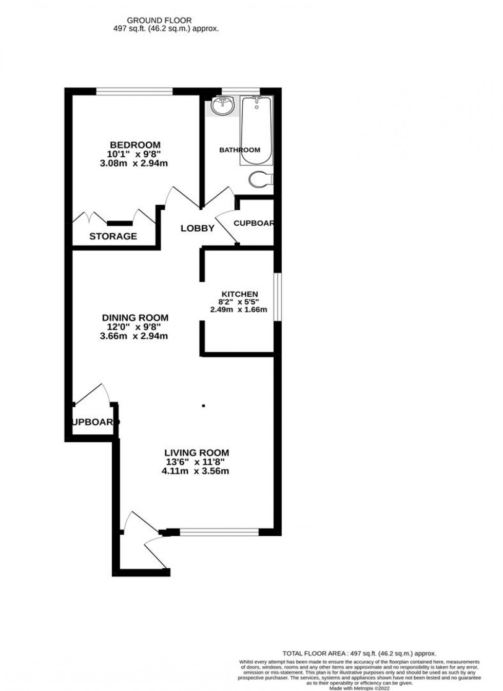 Floorplan for Harvesters Close, Isleworth