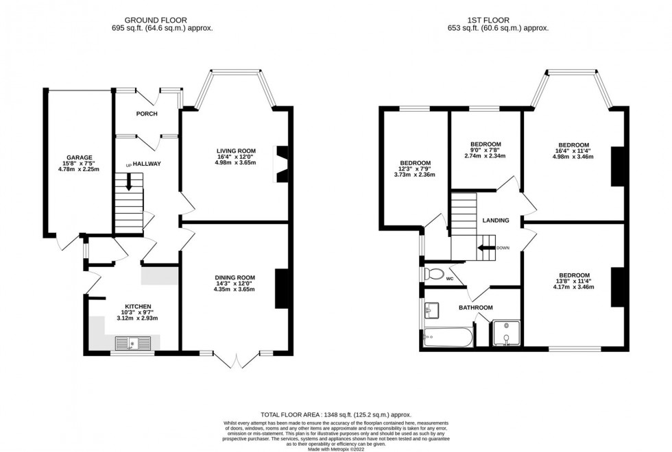 Floorplan for Blandford Avenue, Whitton