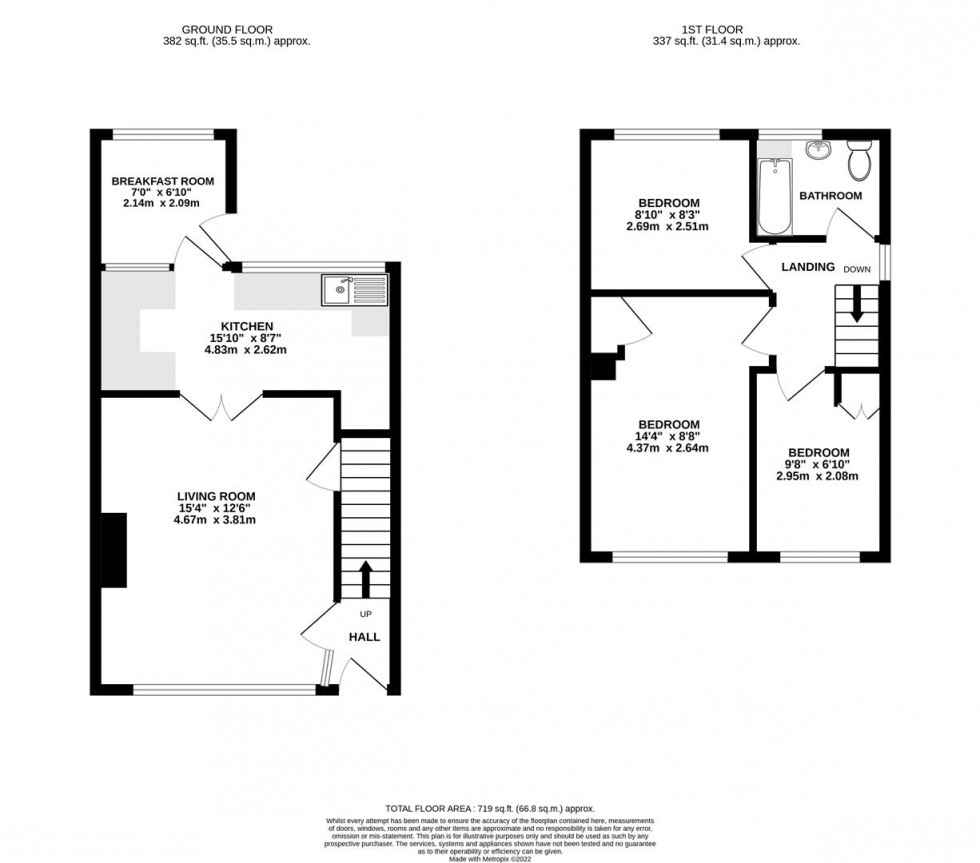 Floorplan for Nelson Road, Whitton