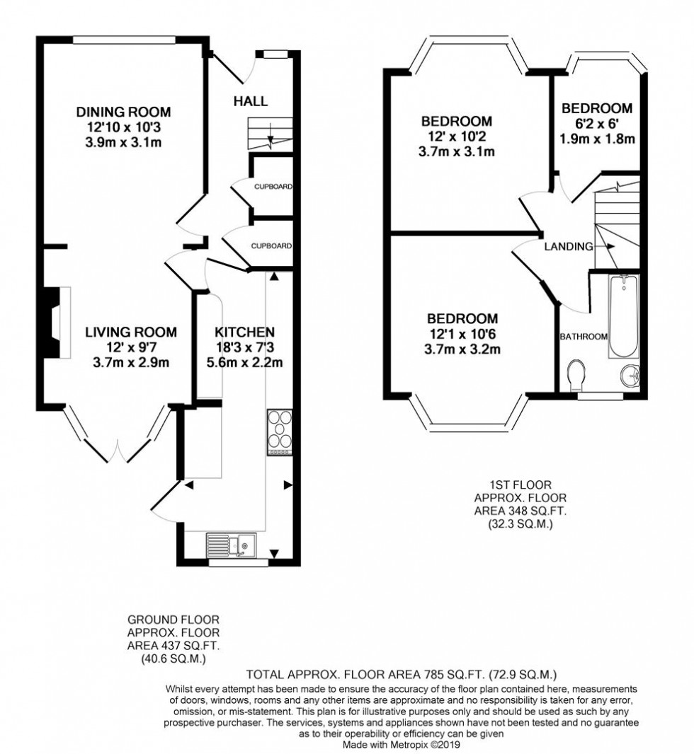 Floorplan for Wills Crescent, Whitton, Hounslow