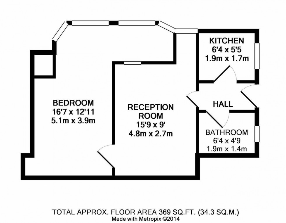 Floorplan for Stanley Road, Teddington