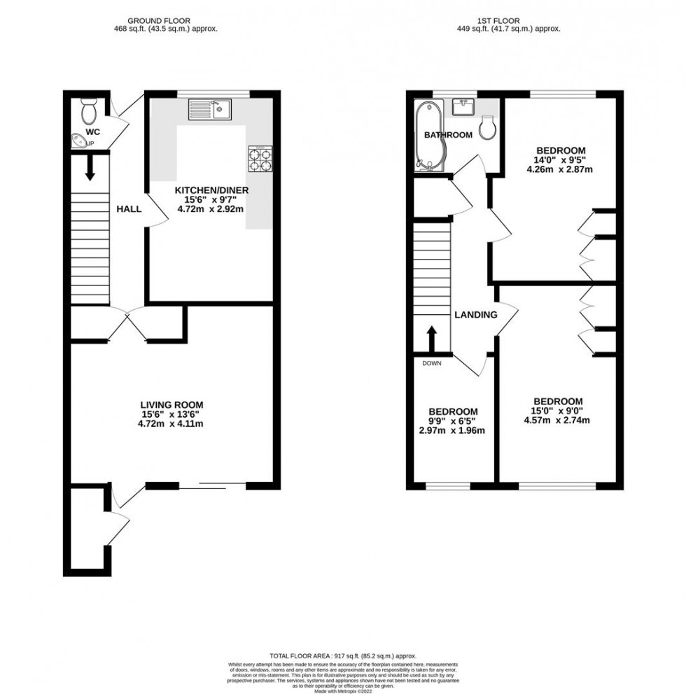 Floorplan for Dickenson Road, Feltham