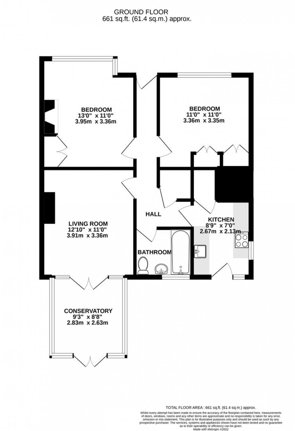 Floorplan for Chertsey Road, Twickenham