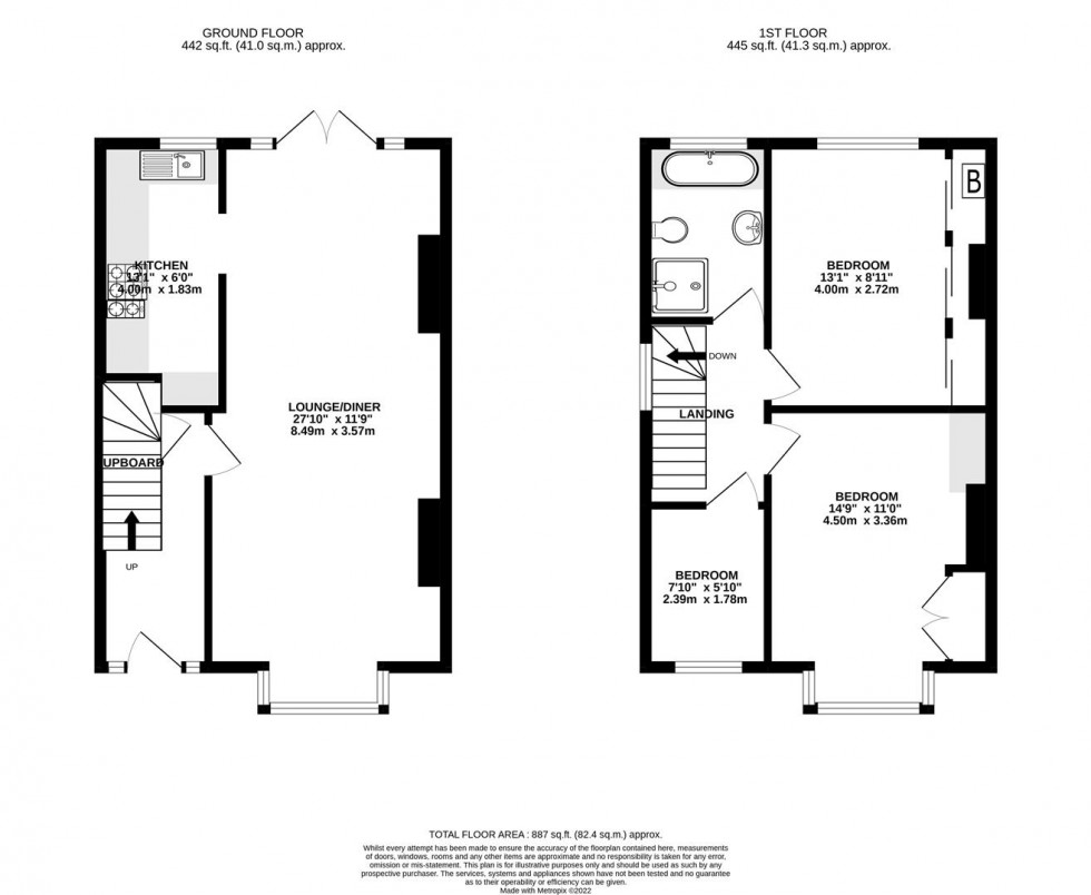Floorplan for Whitton Dene, Isleworth