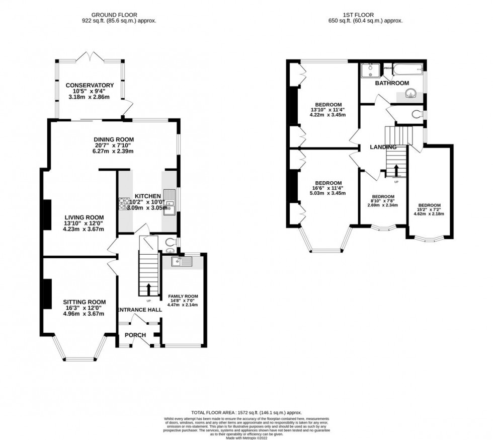 Floorplan for Montrose Avenue, Whitton