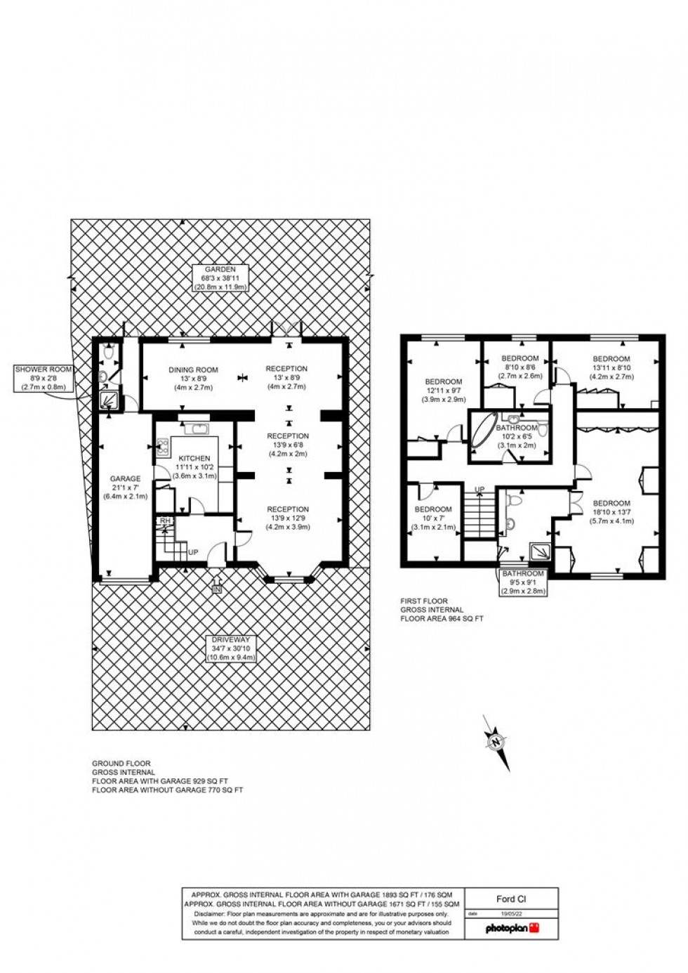 Floorplan for Tudor Cottage, Ford Close, Ashford