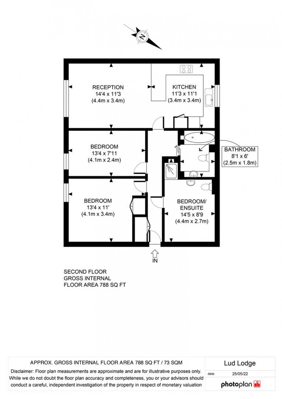 Floorplan for Lud Lodge, London Road, Ashford